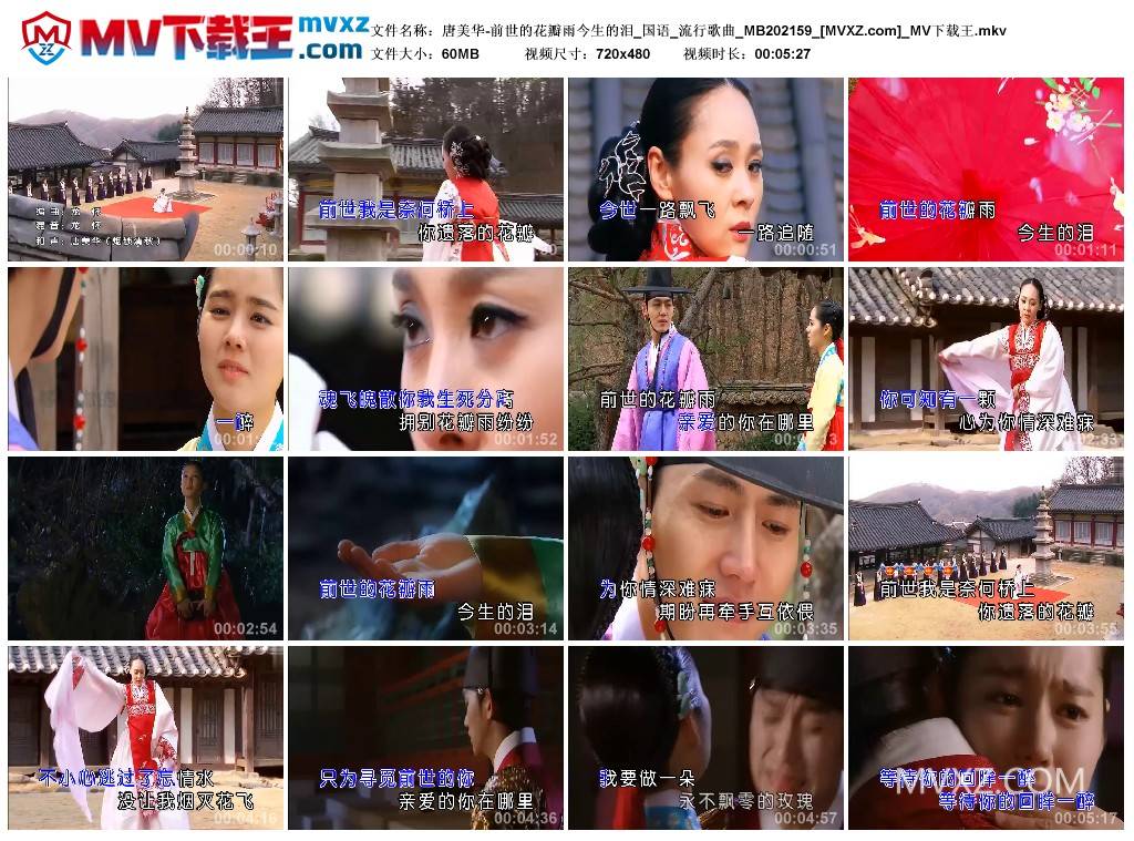 唐美华-前世的花瓣雨今生的泪_国语_流行歌曲_MB202159